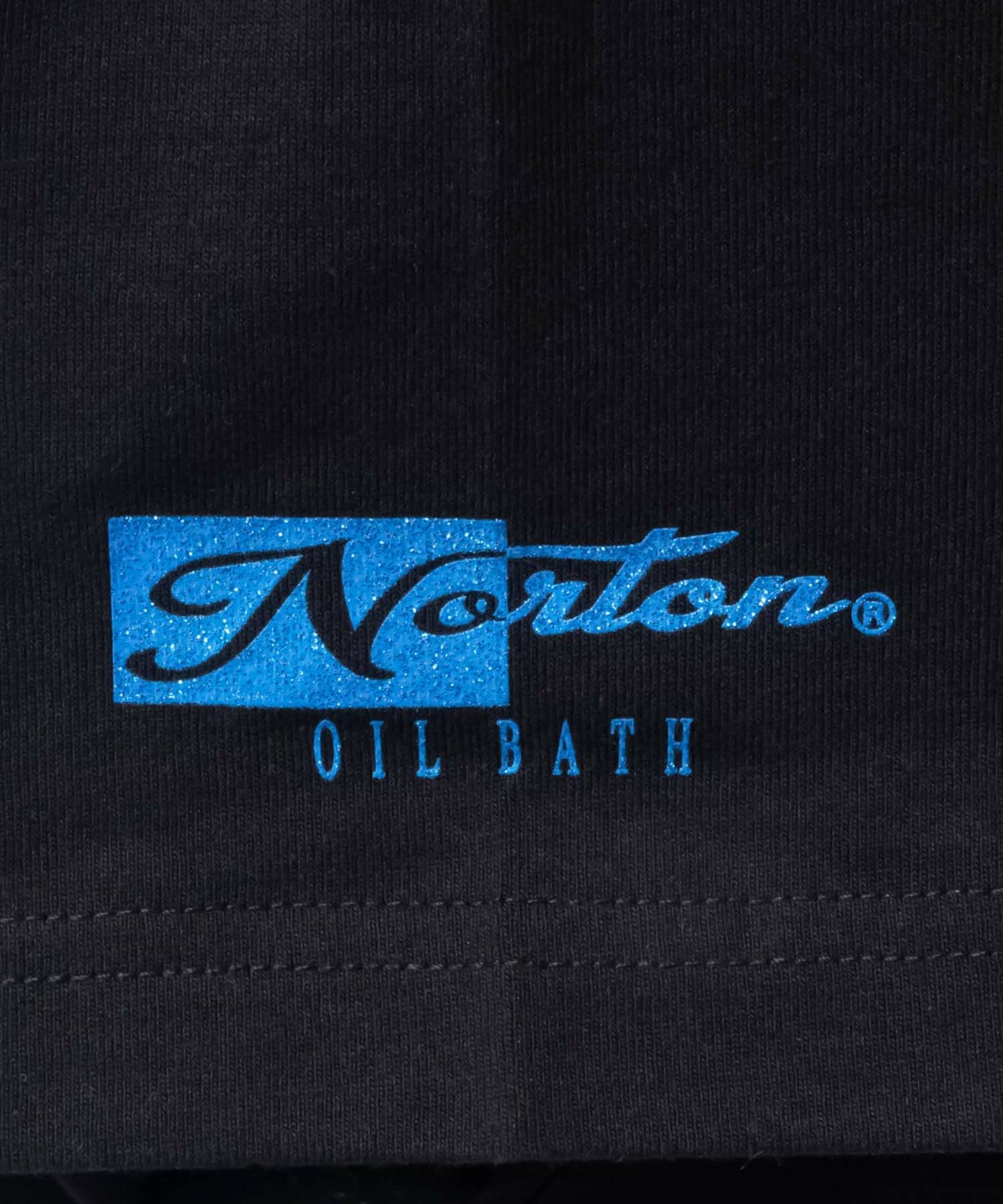 Norton ブルーラメプリントTシャツ メンズ