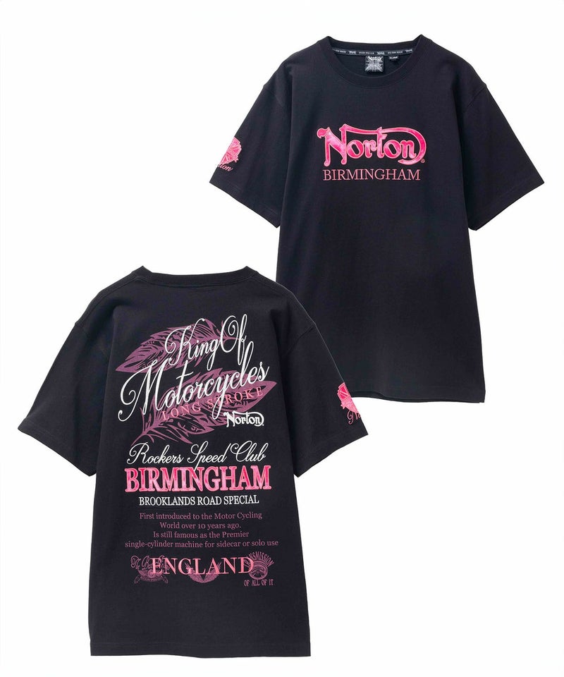 Norton  ピンクフェザーワッペンTシャツ メンズ商品画像-1