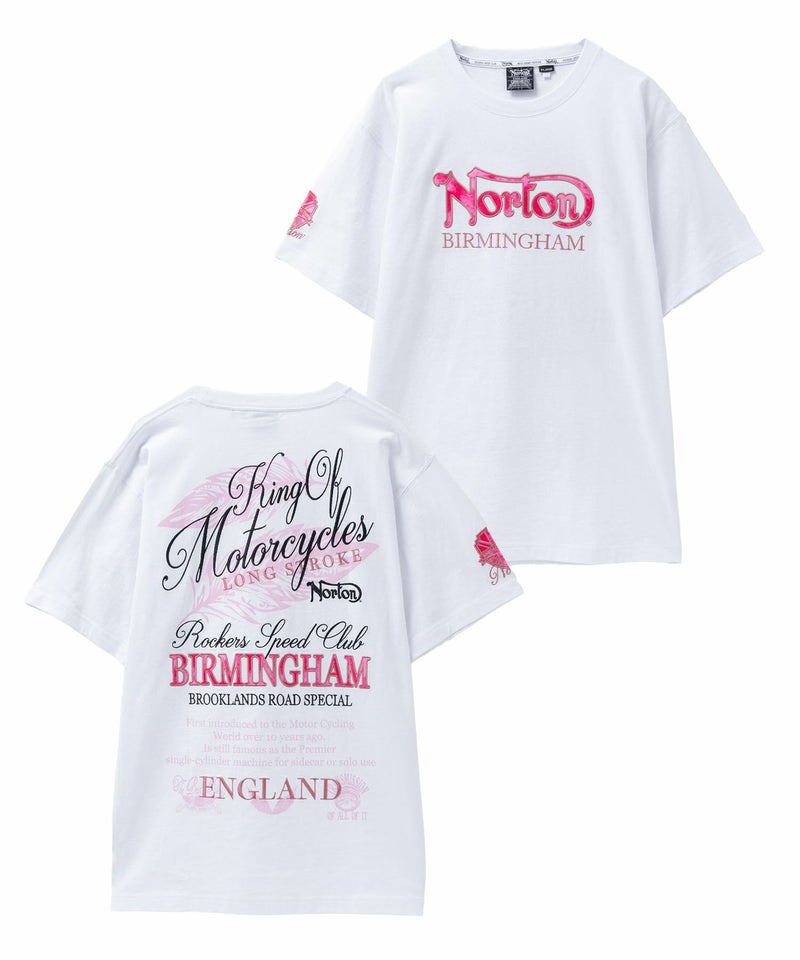 Norton ピンクフェザーワッペンTシャツ メンズ商品画像-2