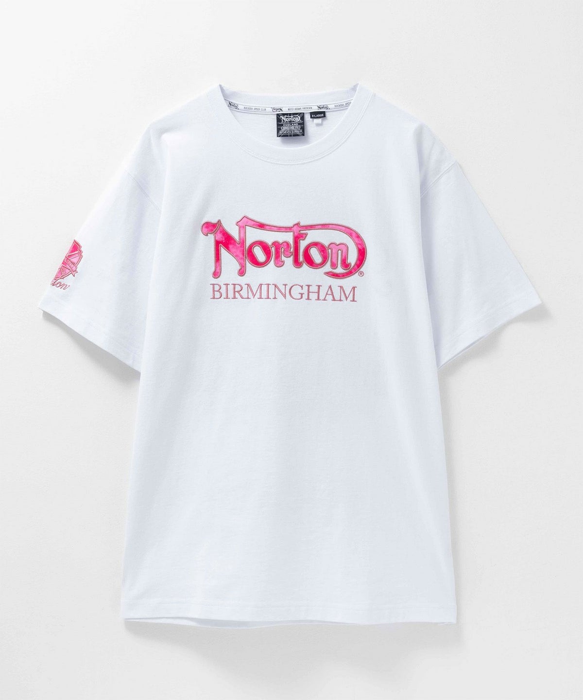 Norton ピンクフェザーワッペンTシャツ メンズ