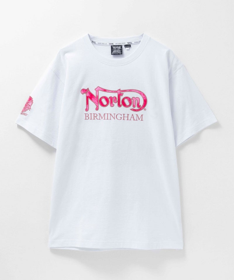 Norton  ピンクフェザーワッペンTシャツ メンズ商品画像-5