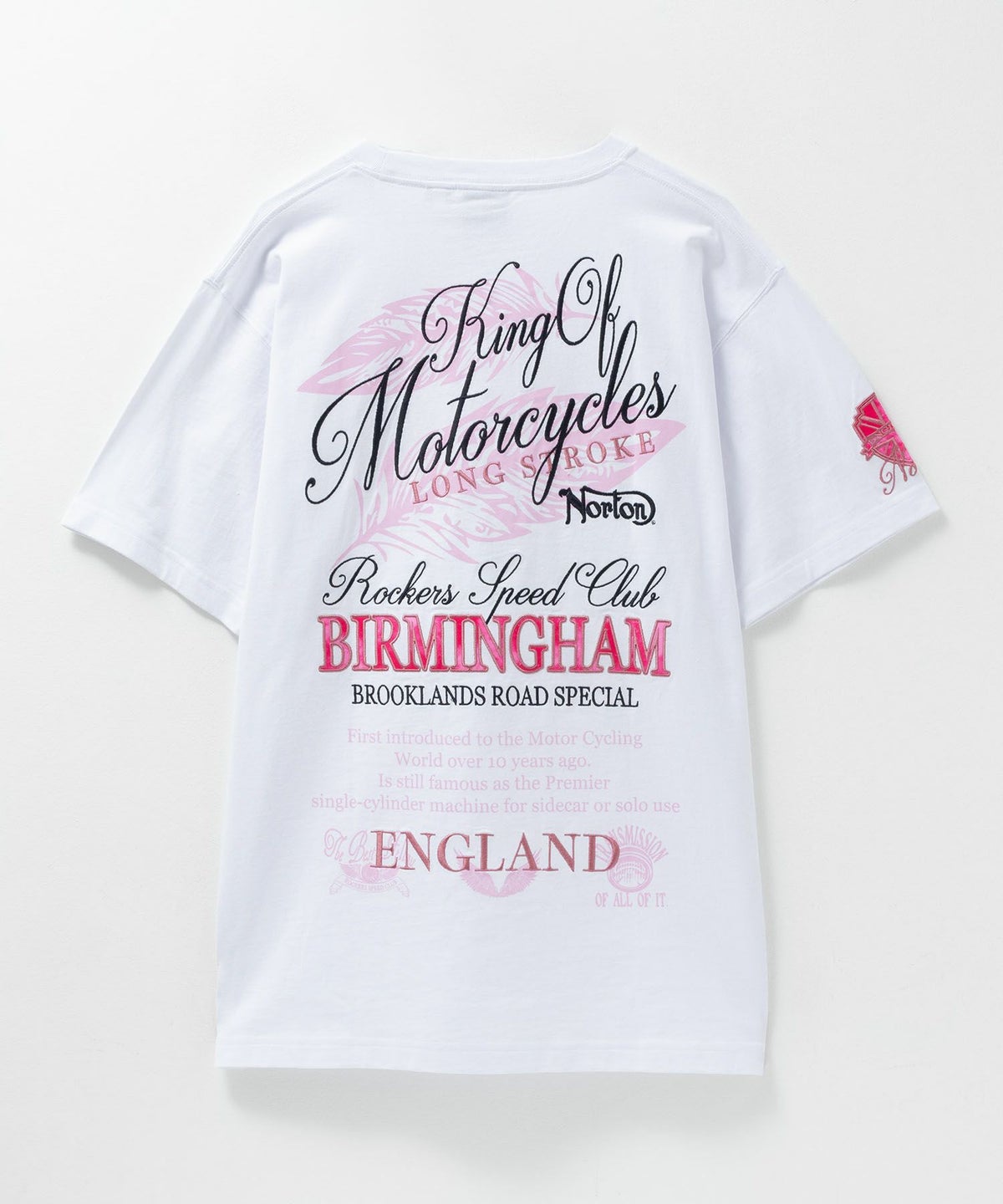 Norton ピンクフェザーワッペンTシャツ メンズ