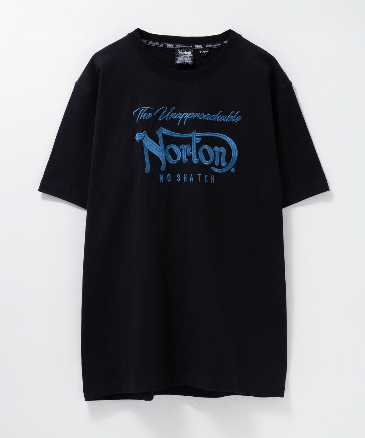 Norton ブルーワッペン刺繍Tシャツ メンズ