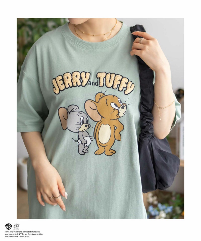 Tom and Jerry サガラ刺繍Tシャツ レディース メール便 対応商品商品画像-7