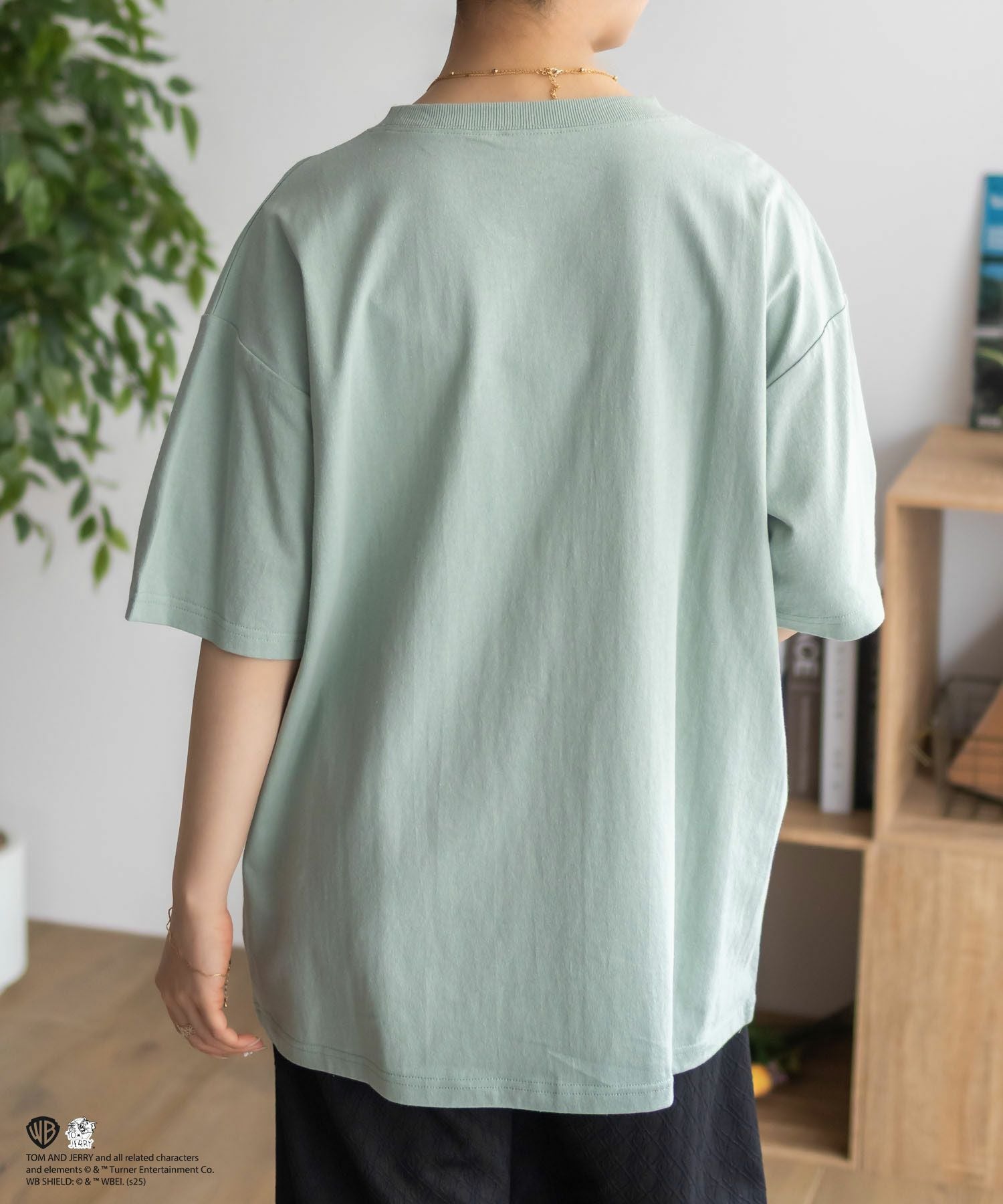 Tom and Jerry サガラ刺繍Tシャツ レディース