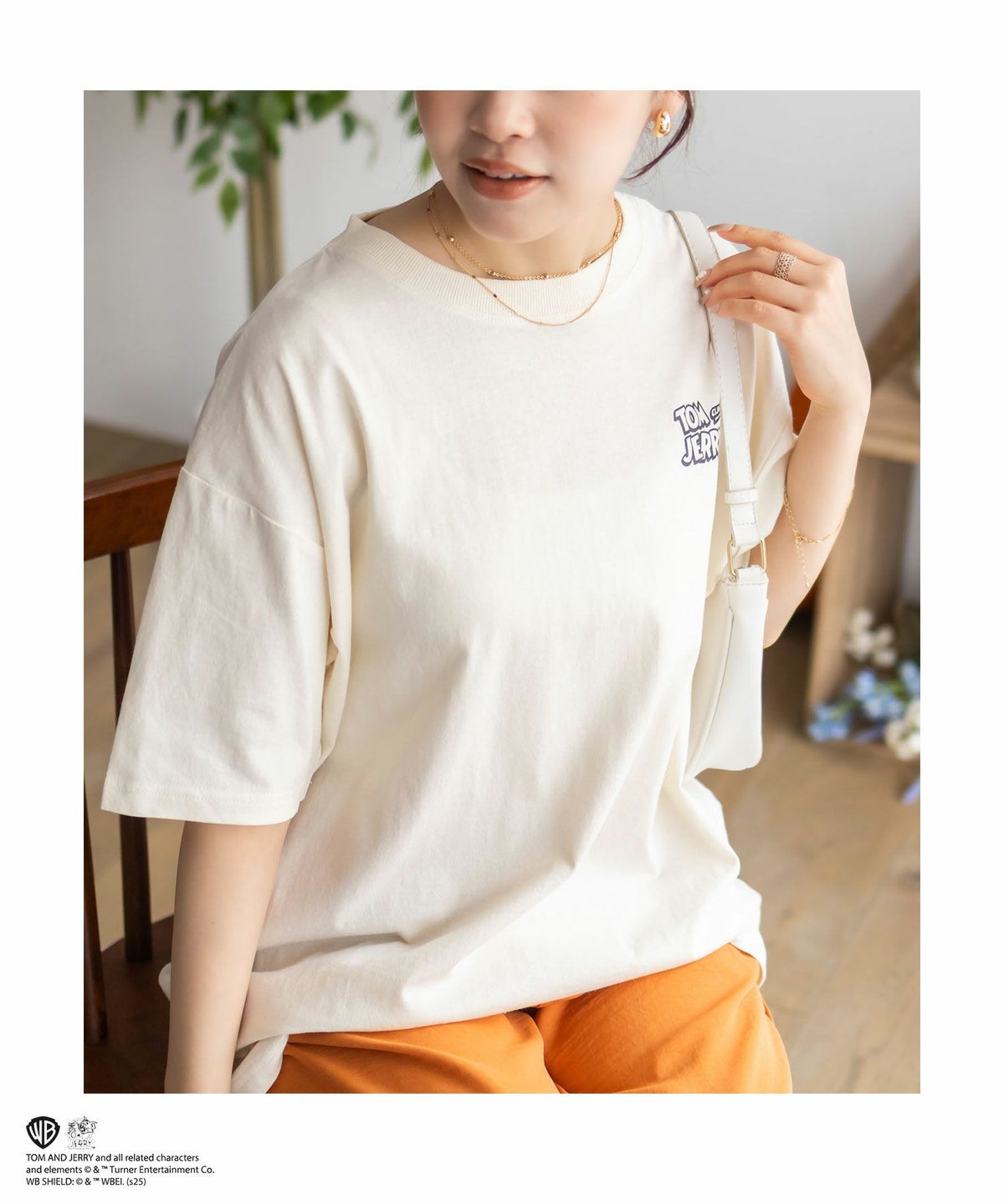 Tom and Jerry サガラ刺繍Tシャツ レディース ネコポス 対応商品