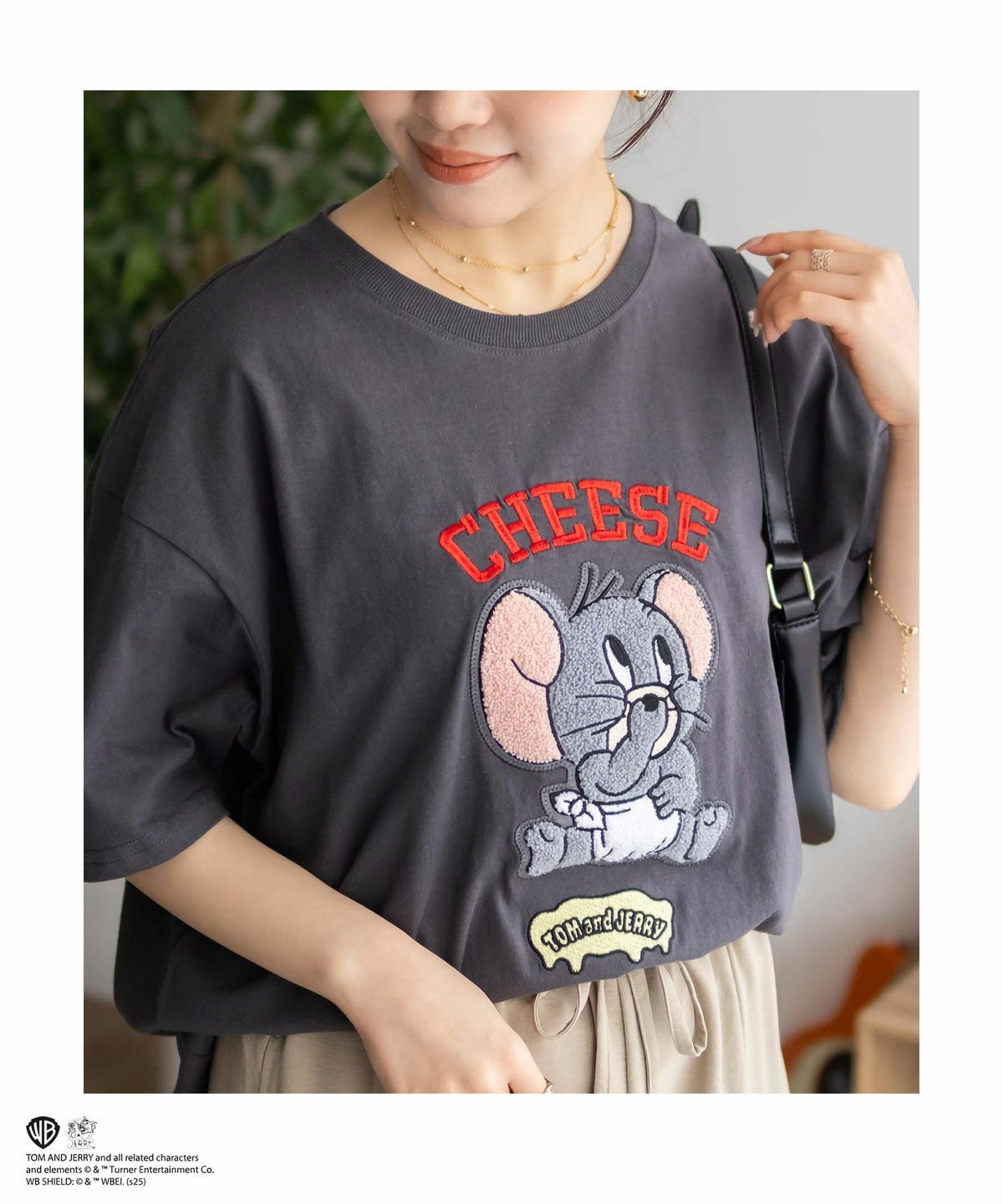 Tom and Jerry サガラ刺繍Tシャツ レディース ネコポス 対応商品
