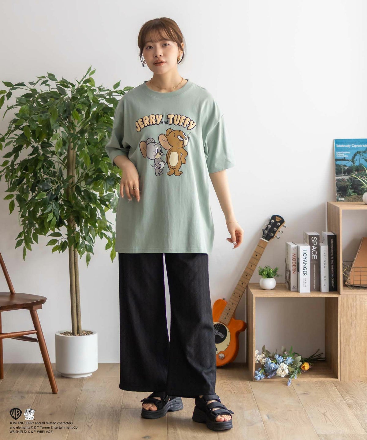 Tom and Jerry サガラ刺繍Tシャツ レディース ネコポス 対応商品