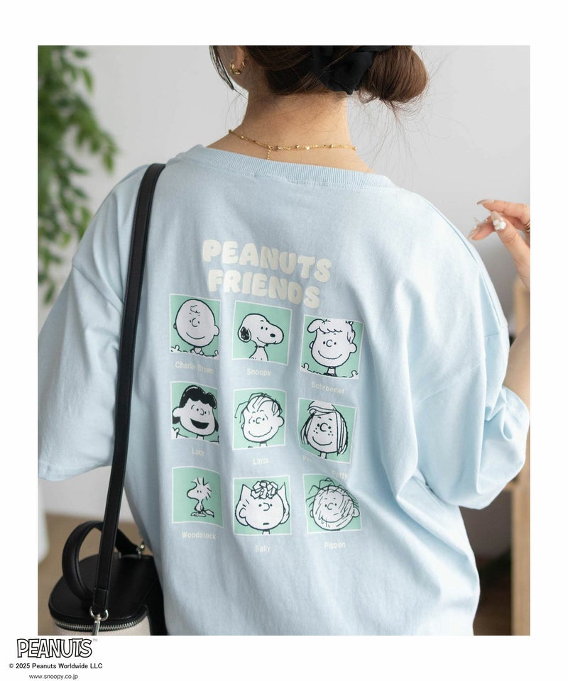 PEANUTS SNOOPY 刺繍プリントTシャツ レディース メール便 対応商品商品画像-4