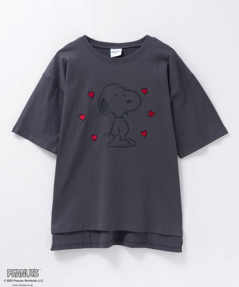 PEANUTS SNOOPY 刺繍プリントTシャツ レディース メール便 対応商品商品画像-23
