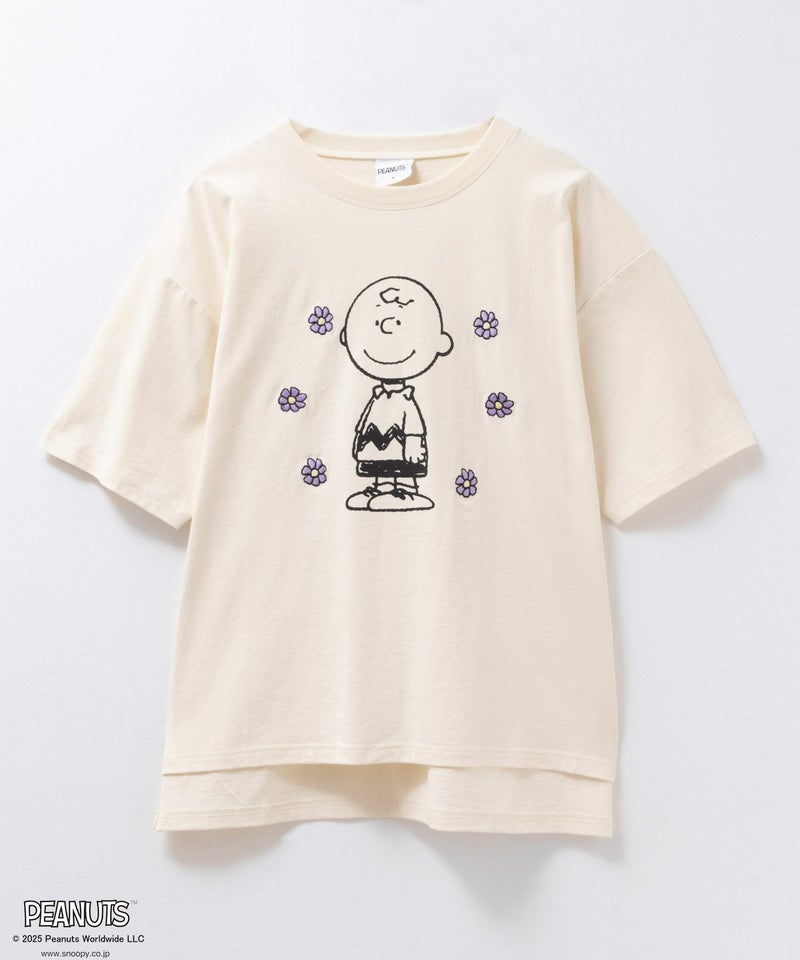 PEANUTS SNOOPY 刺繍プリントTシャツ レディース メール便 対応商品商品画像-25