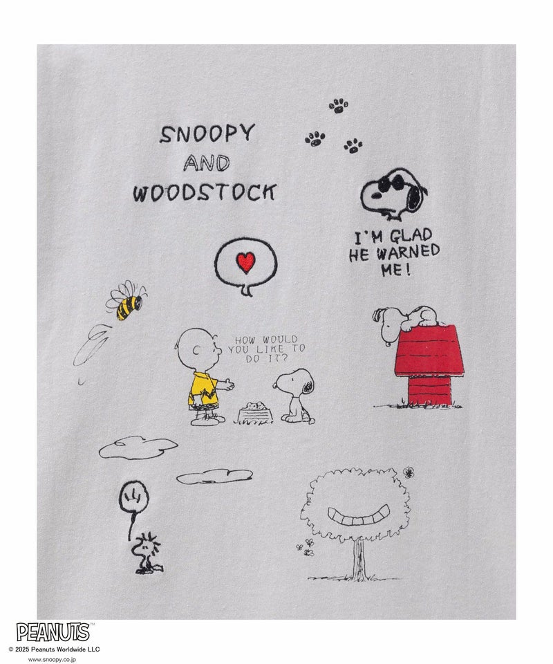PEANUTS SNOOPY 刺繍プリントTシャツ レディース メール便 対応商品商品画像-34