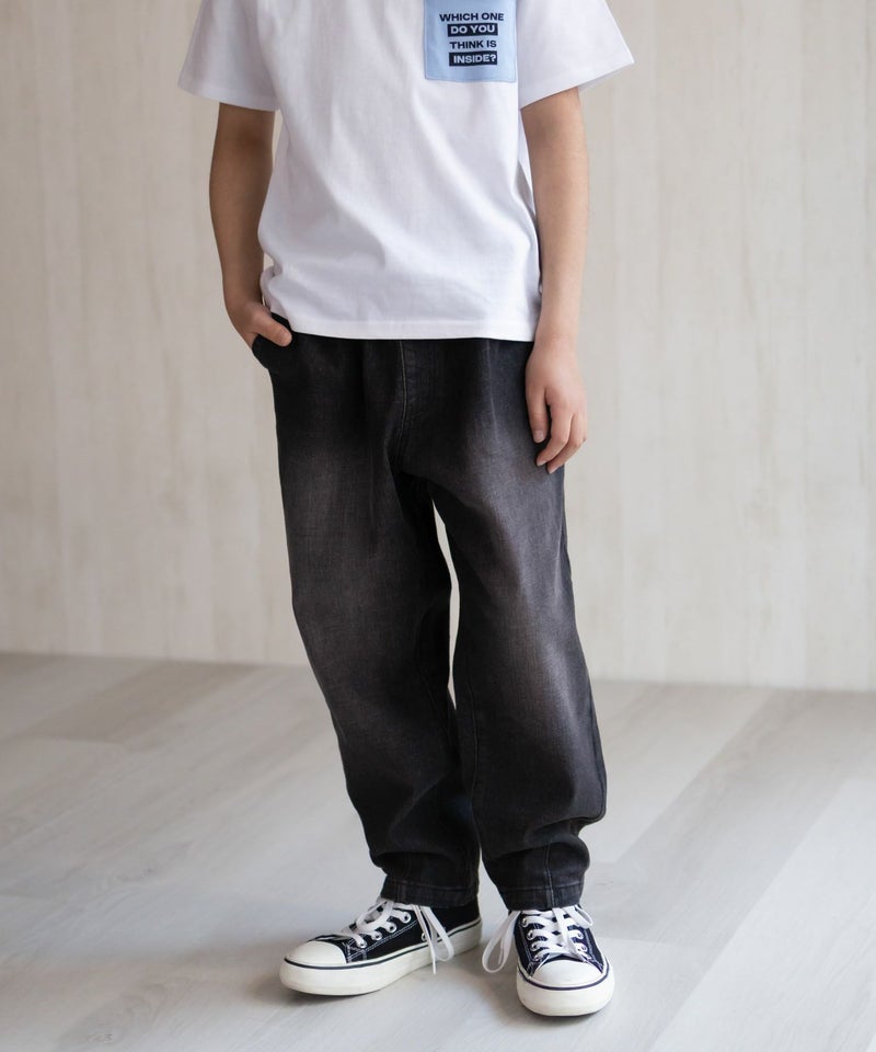 デニムバレルレッグパンツ キッズ商品画像-4