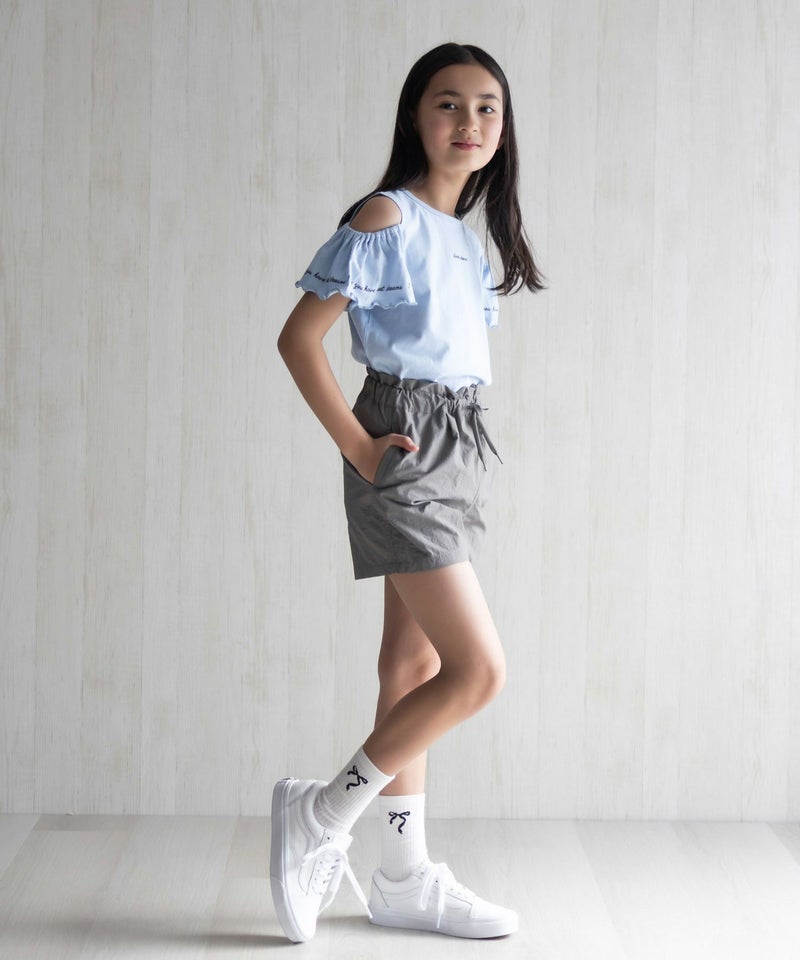 NAVY 水陸両用ガーリーナイロンショートパンツ キッズ商品画像-13