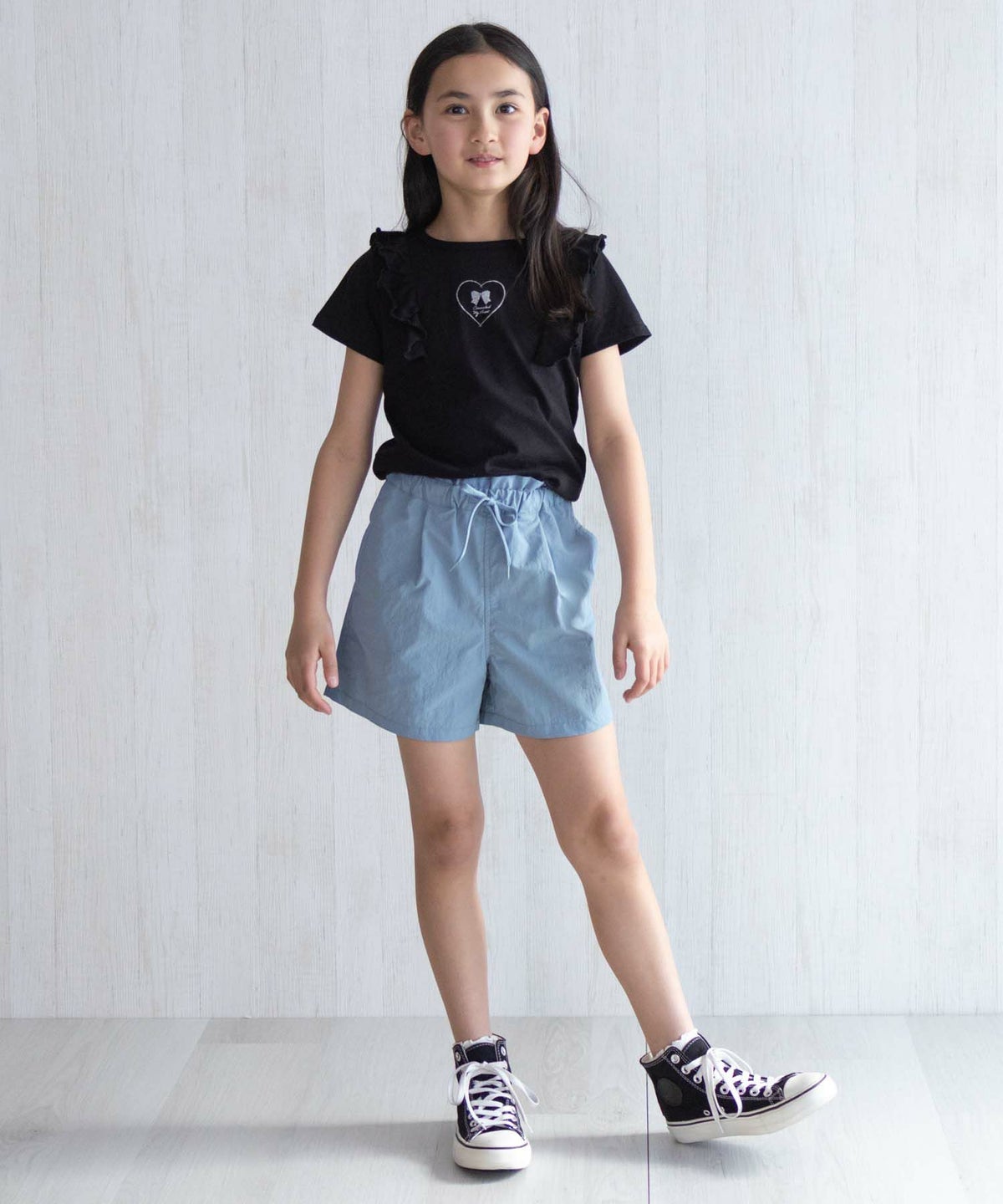 NAVY 水陸両用ガーリーナイロンショートパンツ キッズ