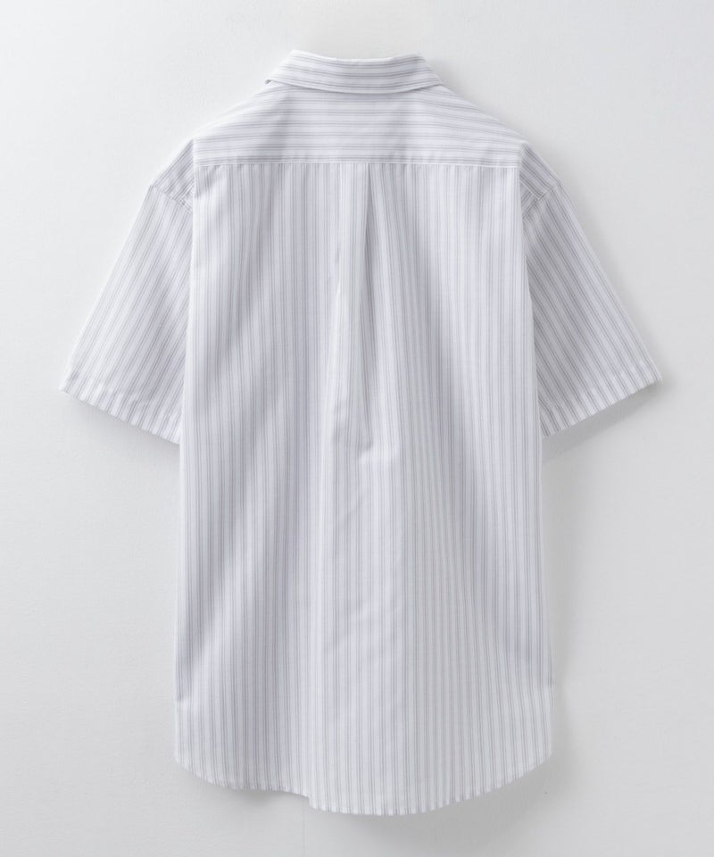 NAVY  COOLMAX リネン混ボタンダウン半袖シャツ メンズ商品画像-28