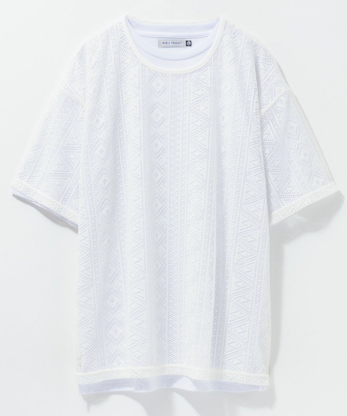 NOBLE PRODUCT レースアンサンブルTシャツ アクセサリー付き メンズ ネコポス 対応商品
