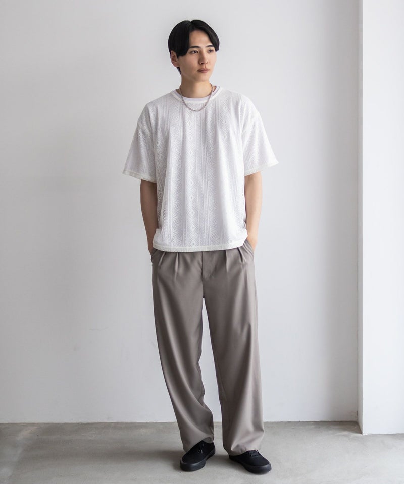 NOBLE PRODUCT レースアンサンブルTシャツ アクセサリー付き メンズ メール便 対応商品商品画像-25