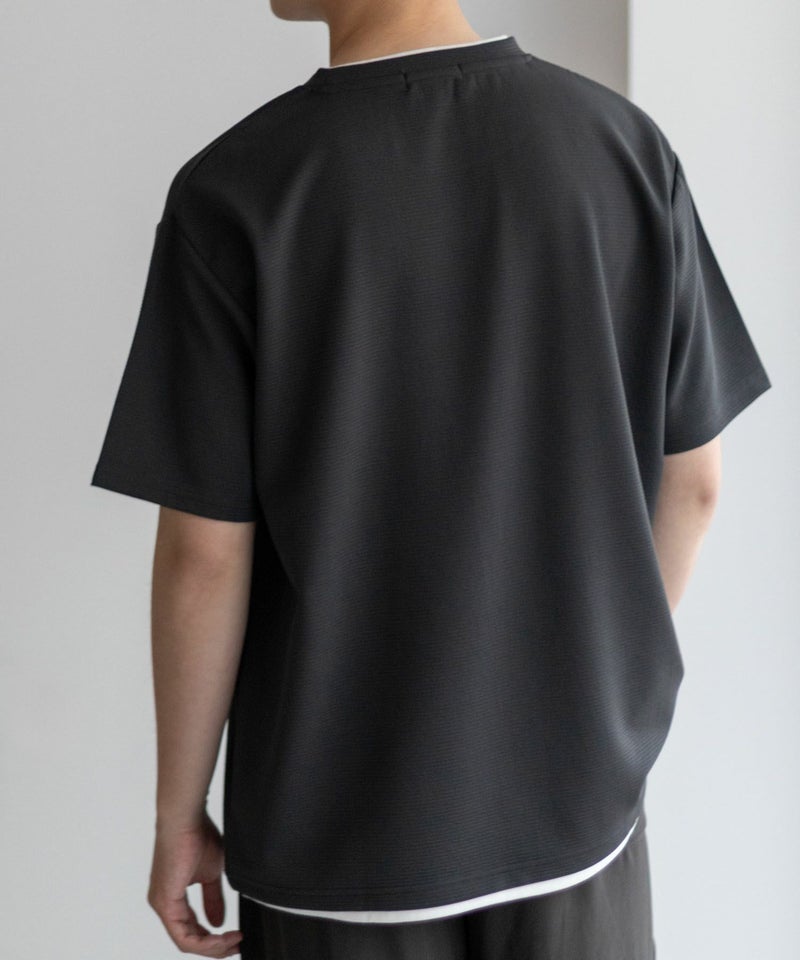 NAVY SARARI 接触冷感フェイクレイヤードTシャツ メンズ メール便 対応商品商品画像-13