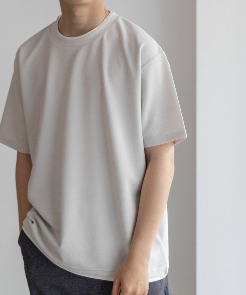 NAVY SARARI 接触冷感フェイクレイヤードTシャツ メンズ メール便 対応商品商品画像-17