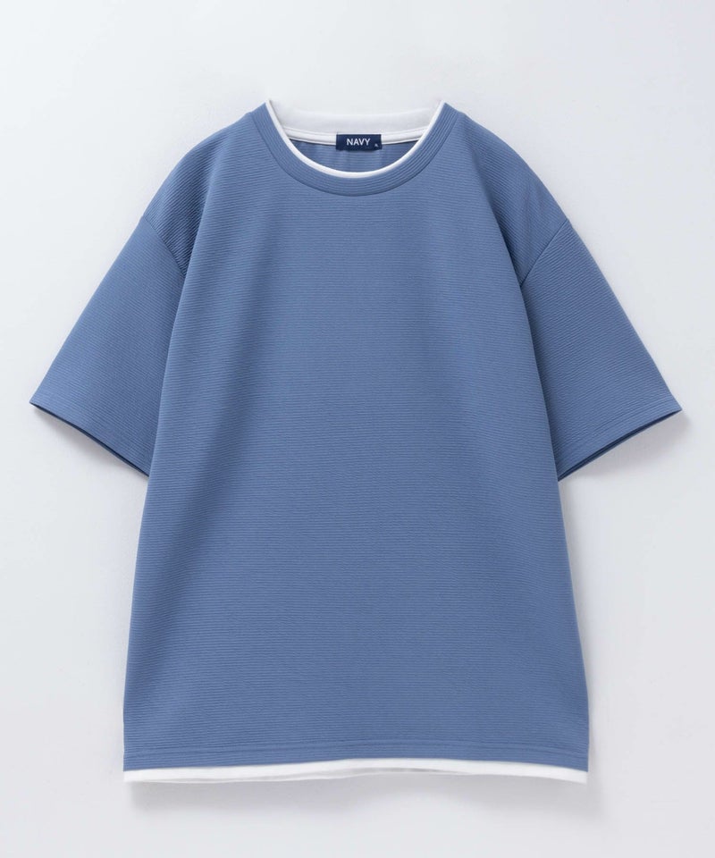 NAVY SARARI 接触冷感フェイクレイヤードTシャツ メンズ メール便 対応商品商品画像-23
