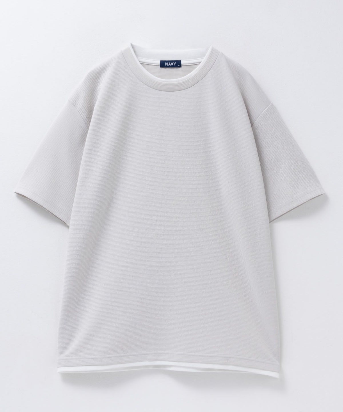 NAVY SARARI 接触冷感フェイクレイヤードTシャツ メンズ ネコポス 対応商品