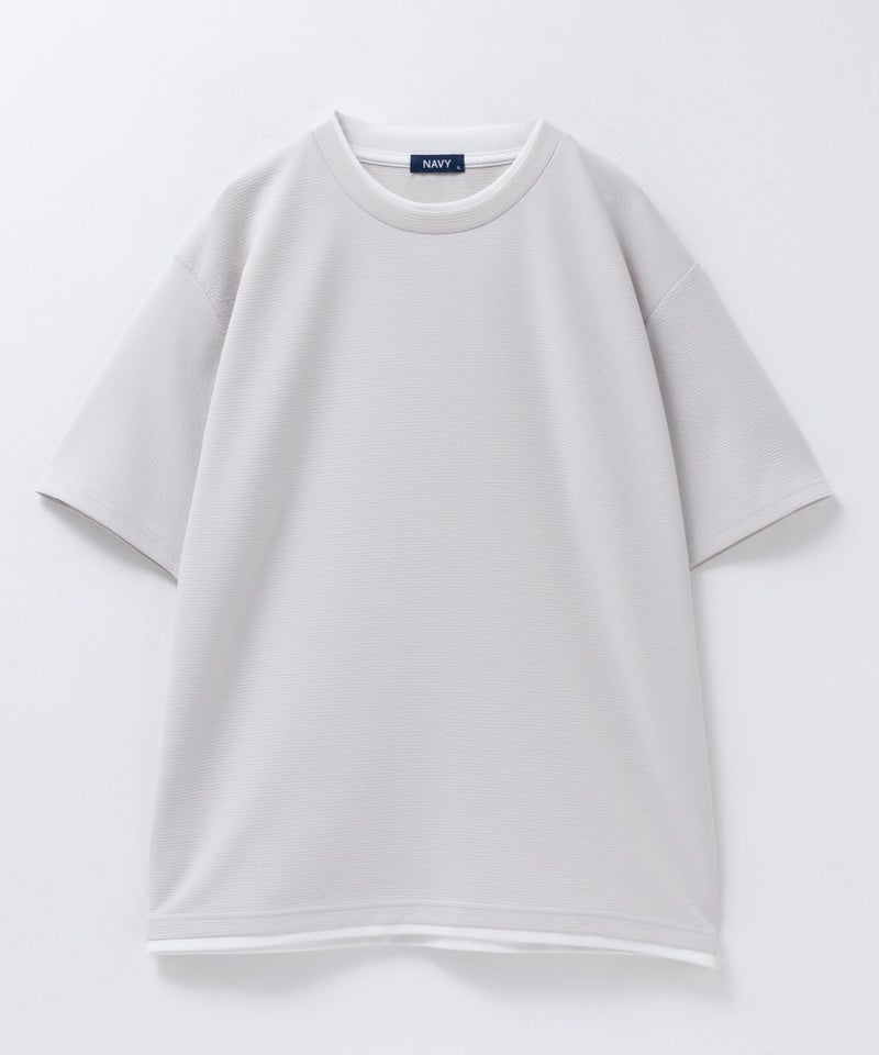 NAVY SARARI  接触冷感フェイクレイヤードTシャツ メンズ メール便 対応商品商品画像-29