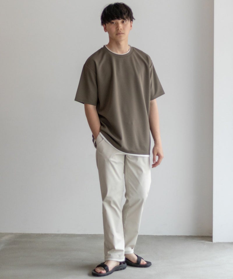 NAVY SARARI 接触冷感フェイクレイヤードTシャツ メンズ メール便 対応商品商品画像-38