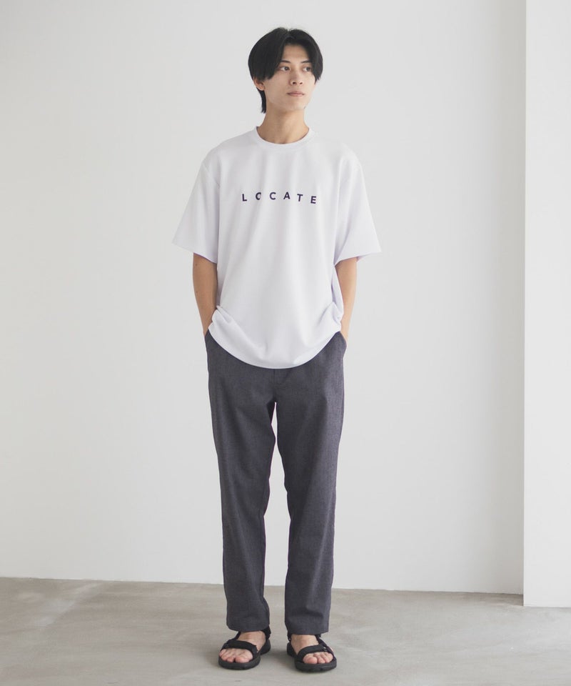 NAVY SARARI  ポンチ素材 冷感プリントTシャツ メンズ メール便 対応商品商品画像-6