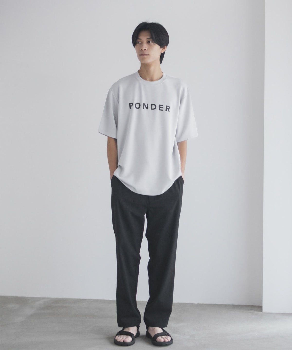 NAVY SARARI ポンチ素材 冷感プリントTシャツ メンズ ネコポス 対応商品