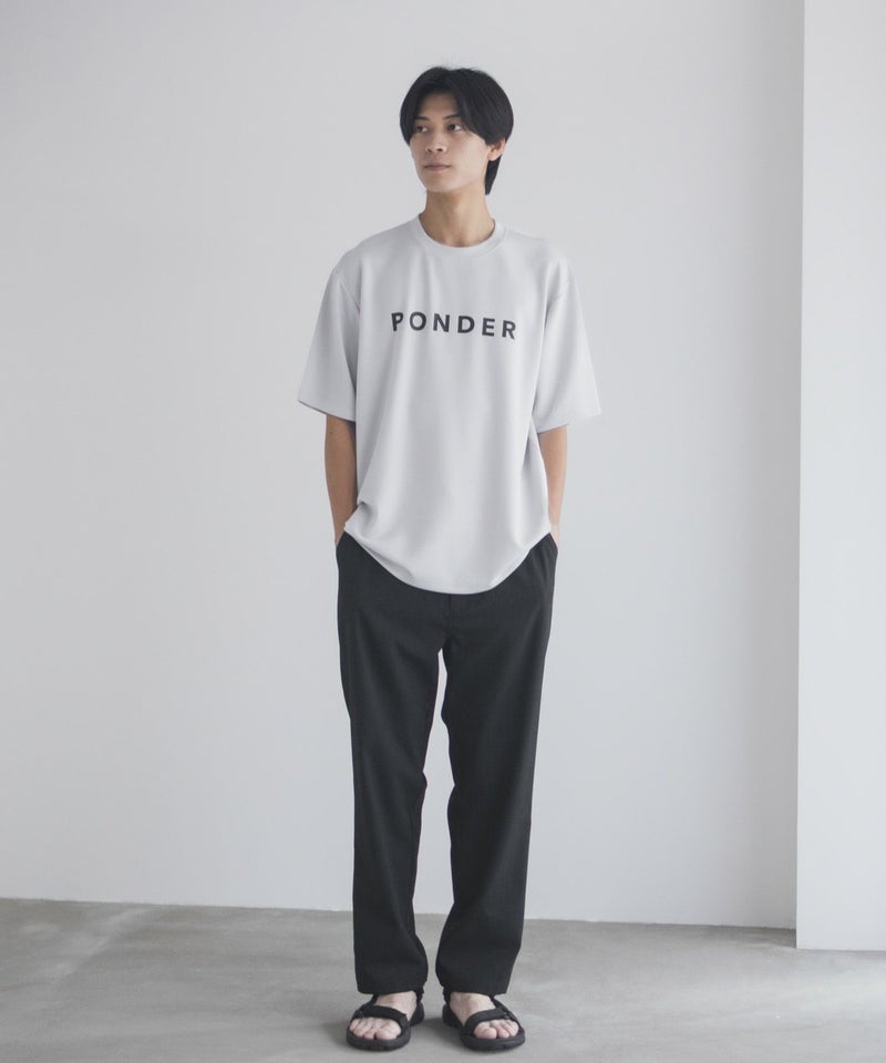 NAVY SARARI  ポンチ素材 冷感プリントTシャツ メンズ メール便 対応商品商品画像-12