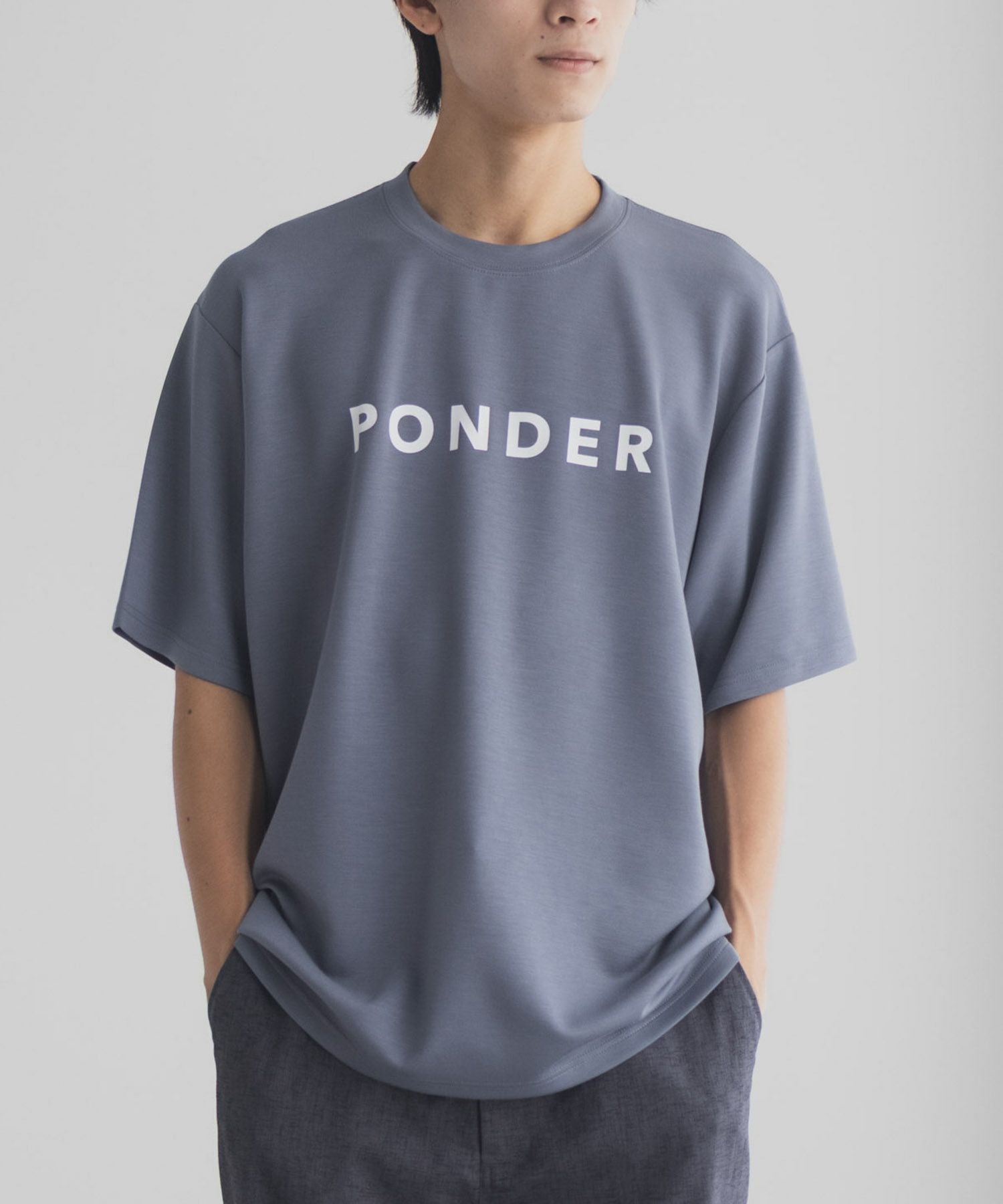 シャツ NAVY SARARI ポンチ素材 冷感プリントTシャツ メンズ