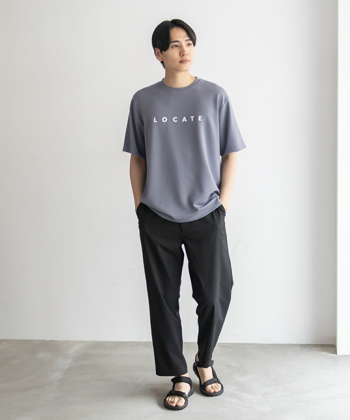 NAVY SARARI ポンチ素材 冷感プリントTシャツ メンズ ネコポス 対応商品