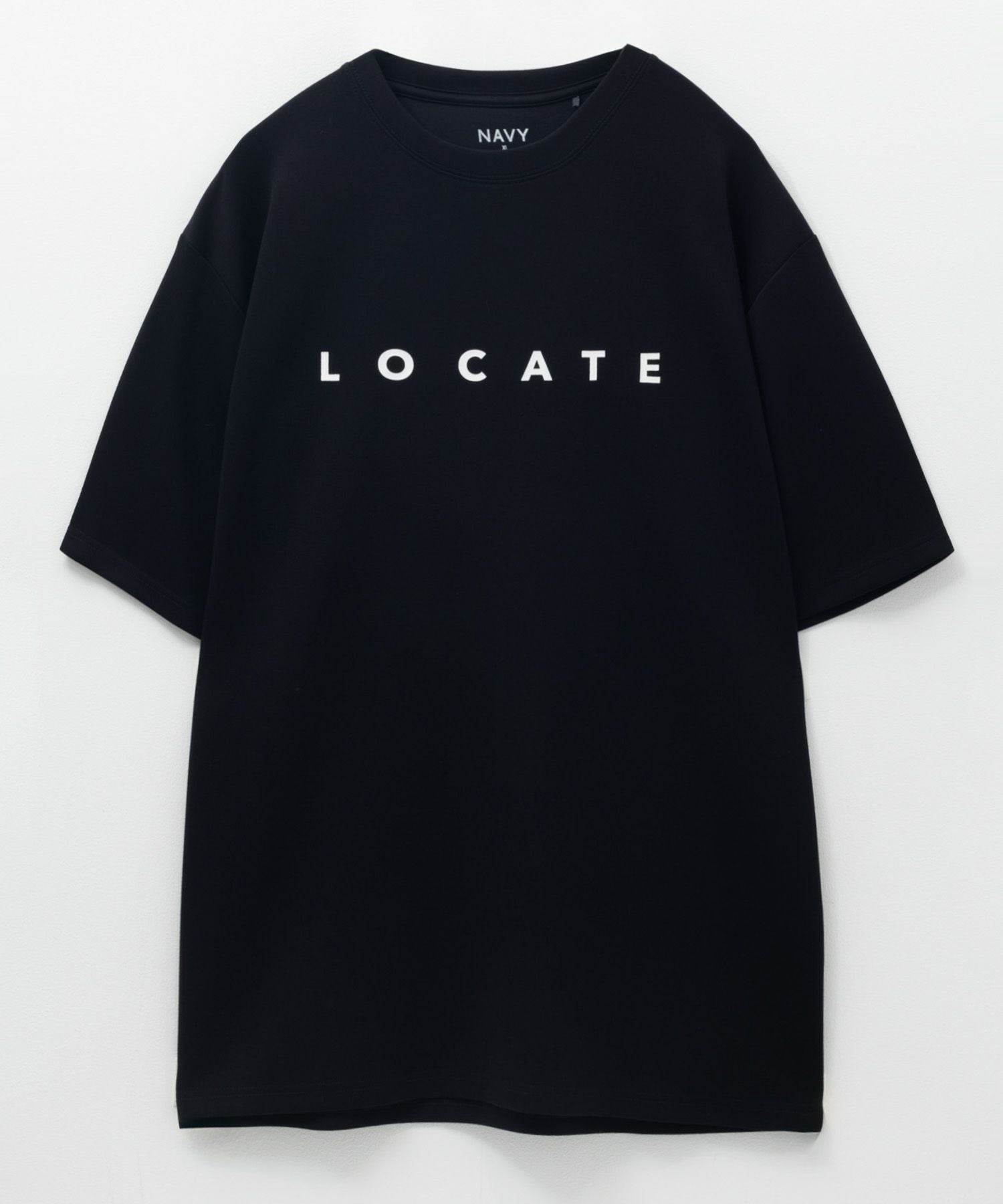 NAVY SARARI ポンチ素材 冷感プリントTシャツ メンズ