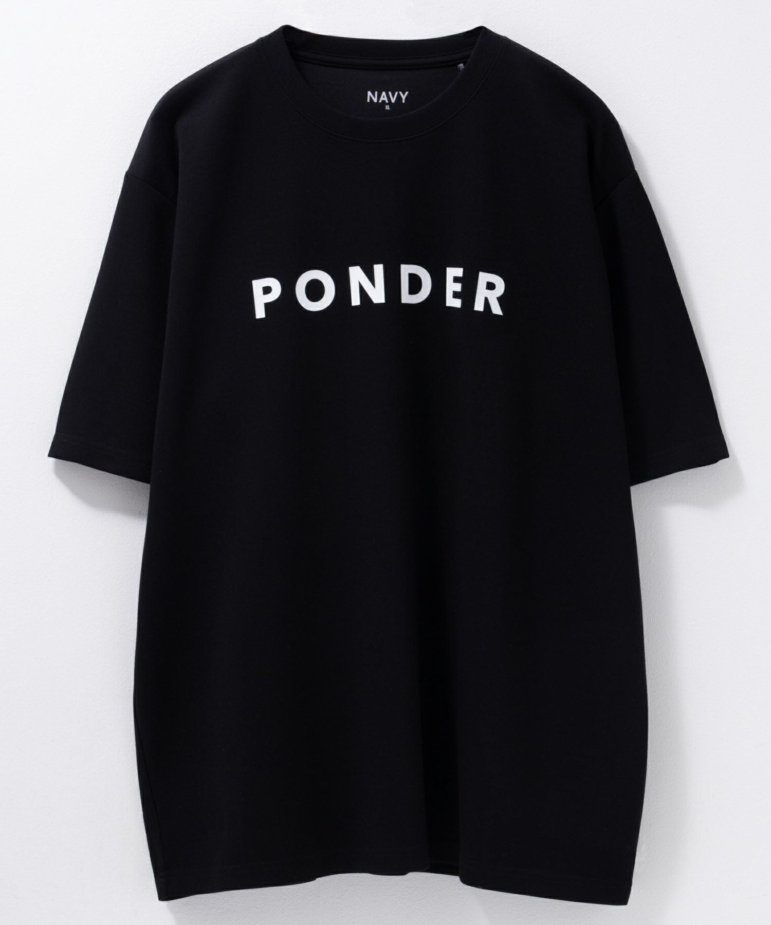 NAVY SARARI ポンチ素材 冷感プリントTシャツ メンズ