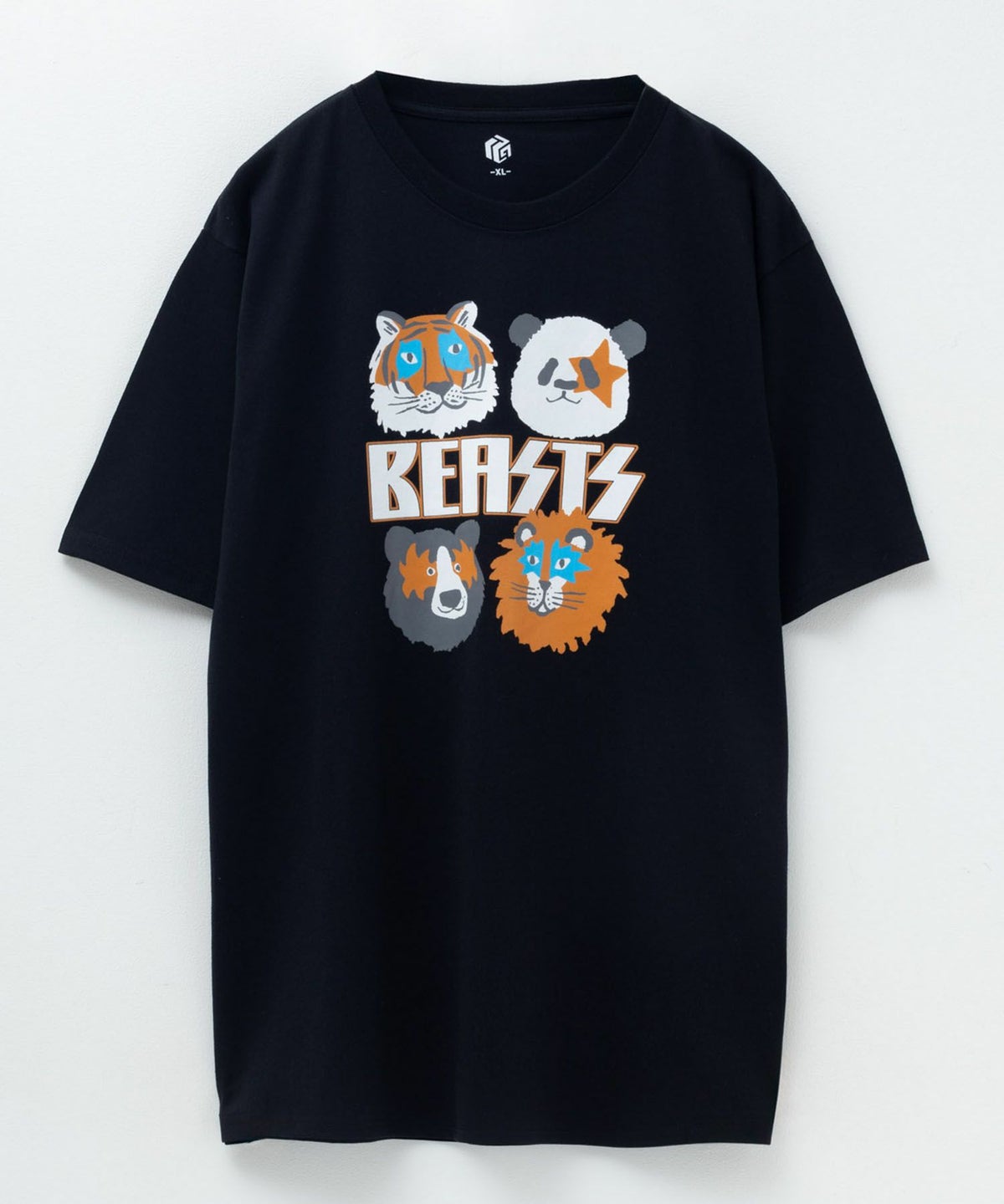 T-GRAPHICS アニマルプリント半袖Tシャツ メンズ ネコポス 対応商品