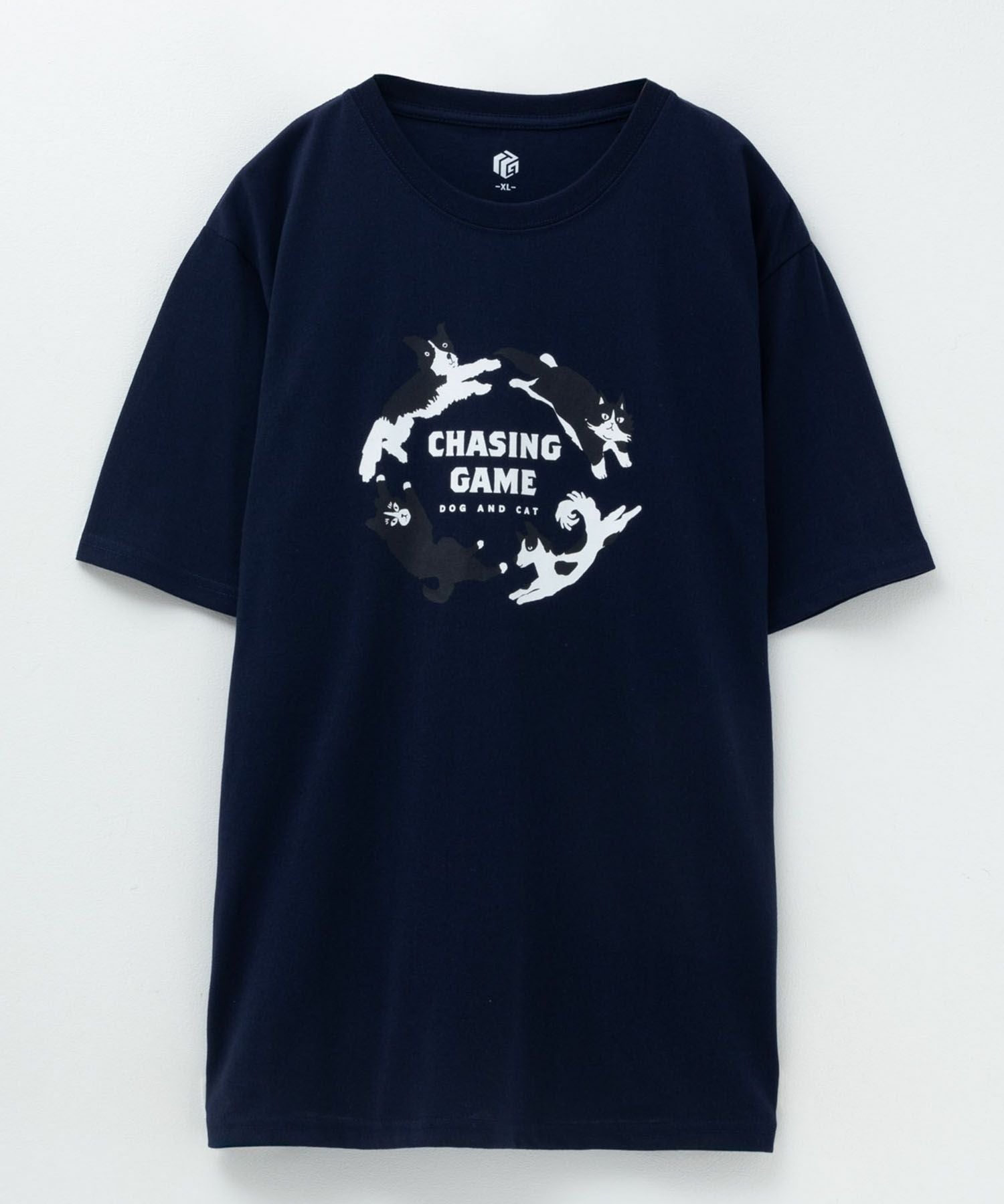 T-GRAPHICS アニマルプリント半袖Tシャツ メンズ