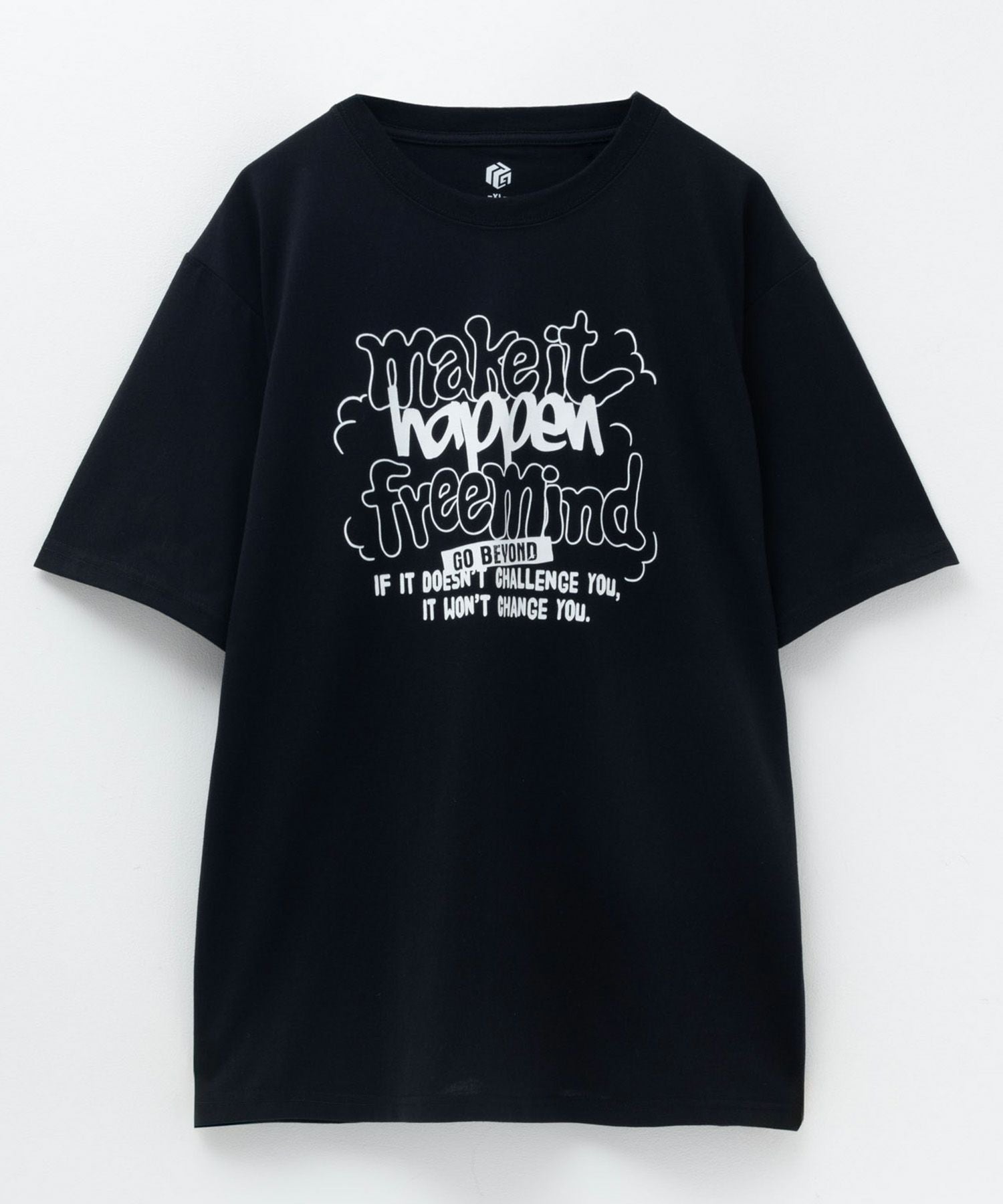 ダークグレー 半袖Tシャツ ロゴプリント T-GRAPHICS ストリートロゴプリント半袖Tシャツ メンズ