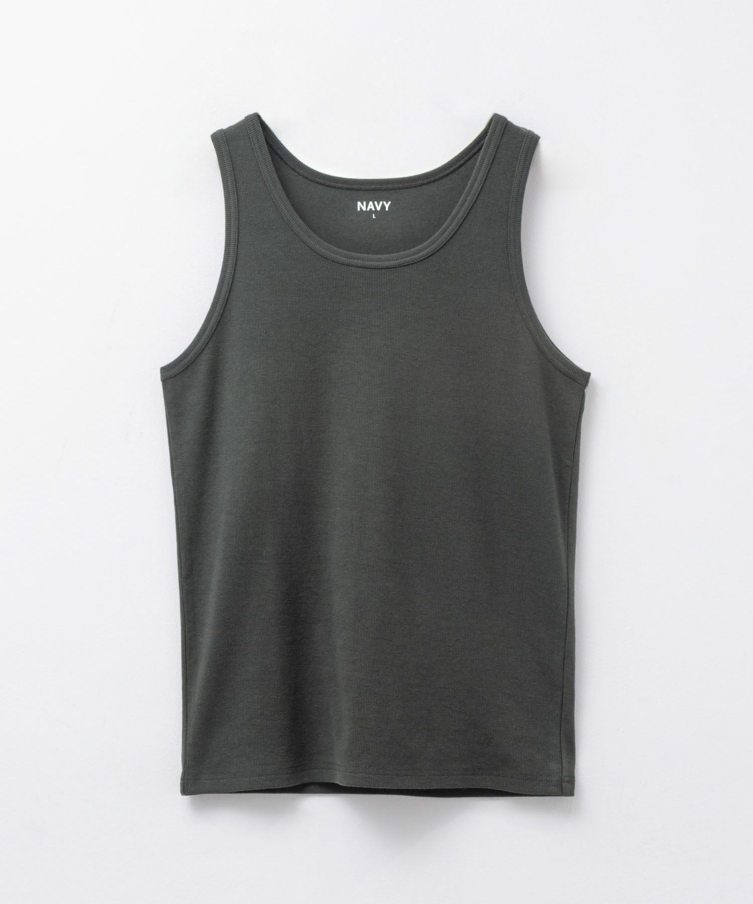 NAVY テレコタンクトップ メンズ