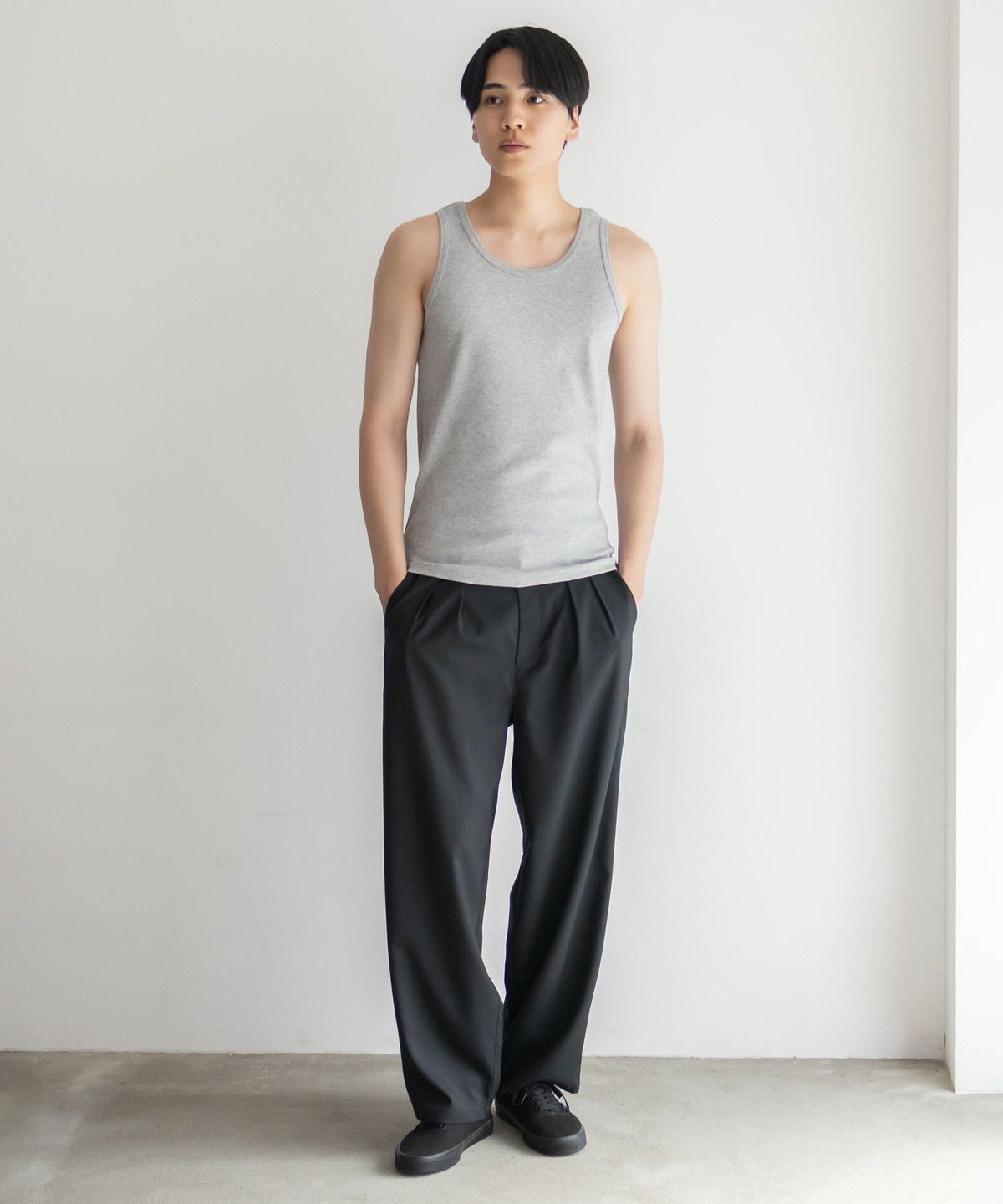 NAVY テレコタンクトップ メンズ ネコポス 対応商品