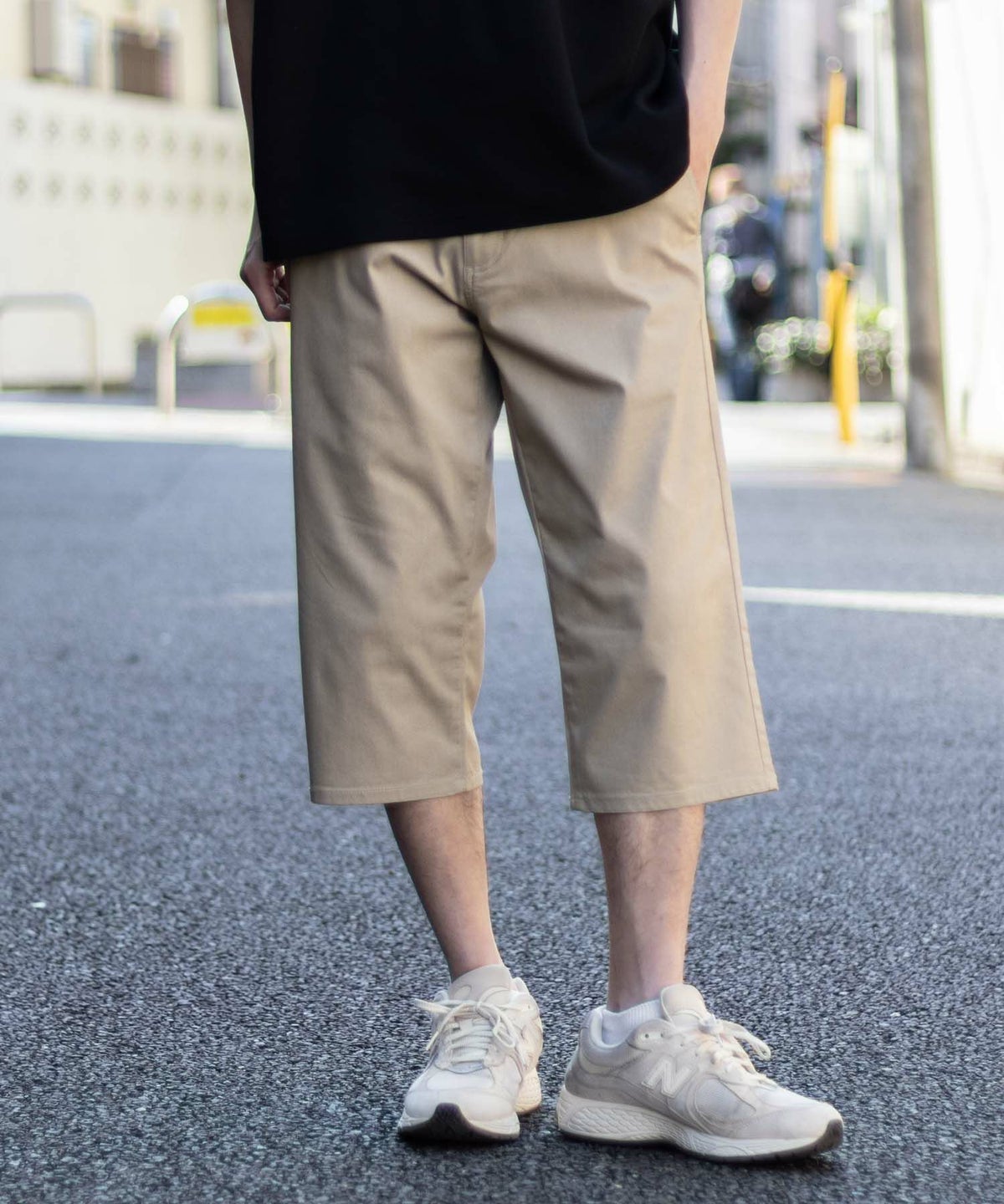 NAVY SARARI 裏メッシュドビークロップドパンツ メンズ