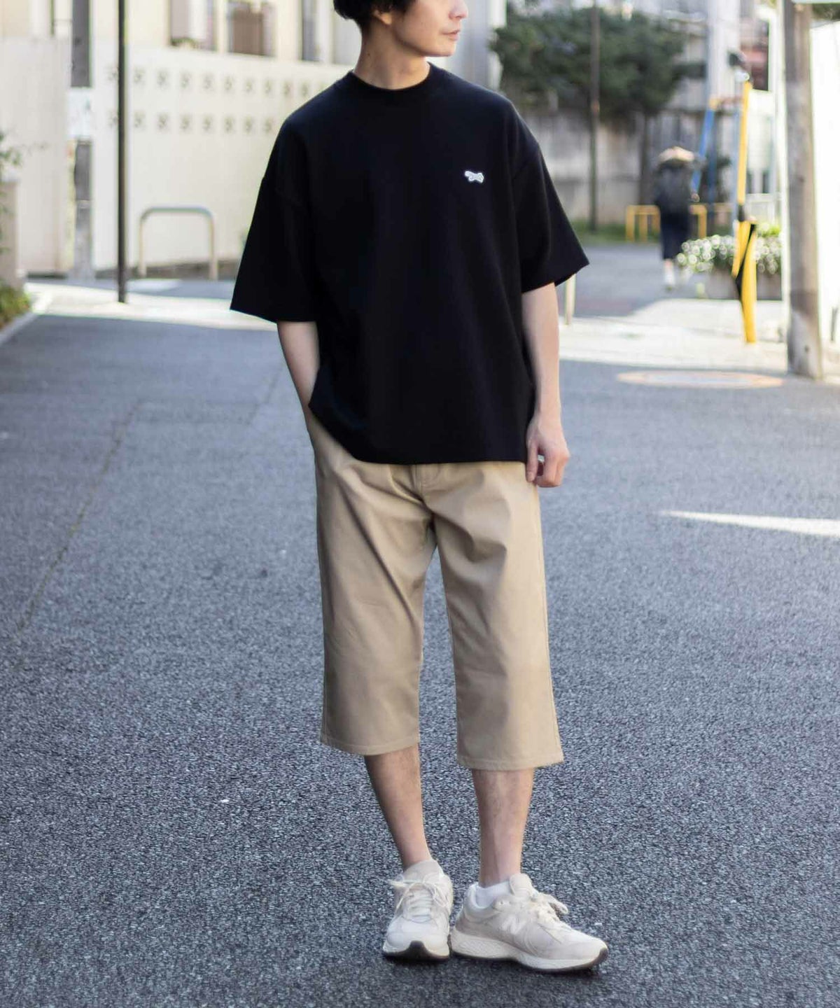 NAVY SARARI 裏メッシュドビークロップドパンツ メンズ