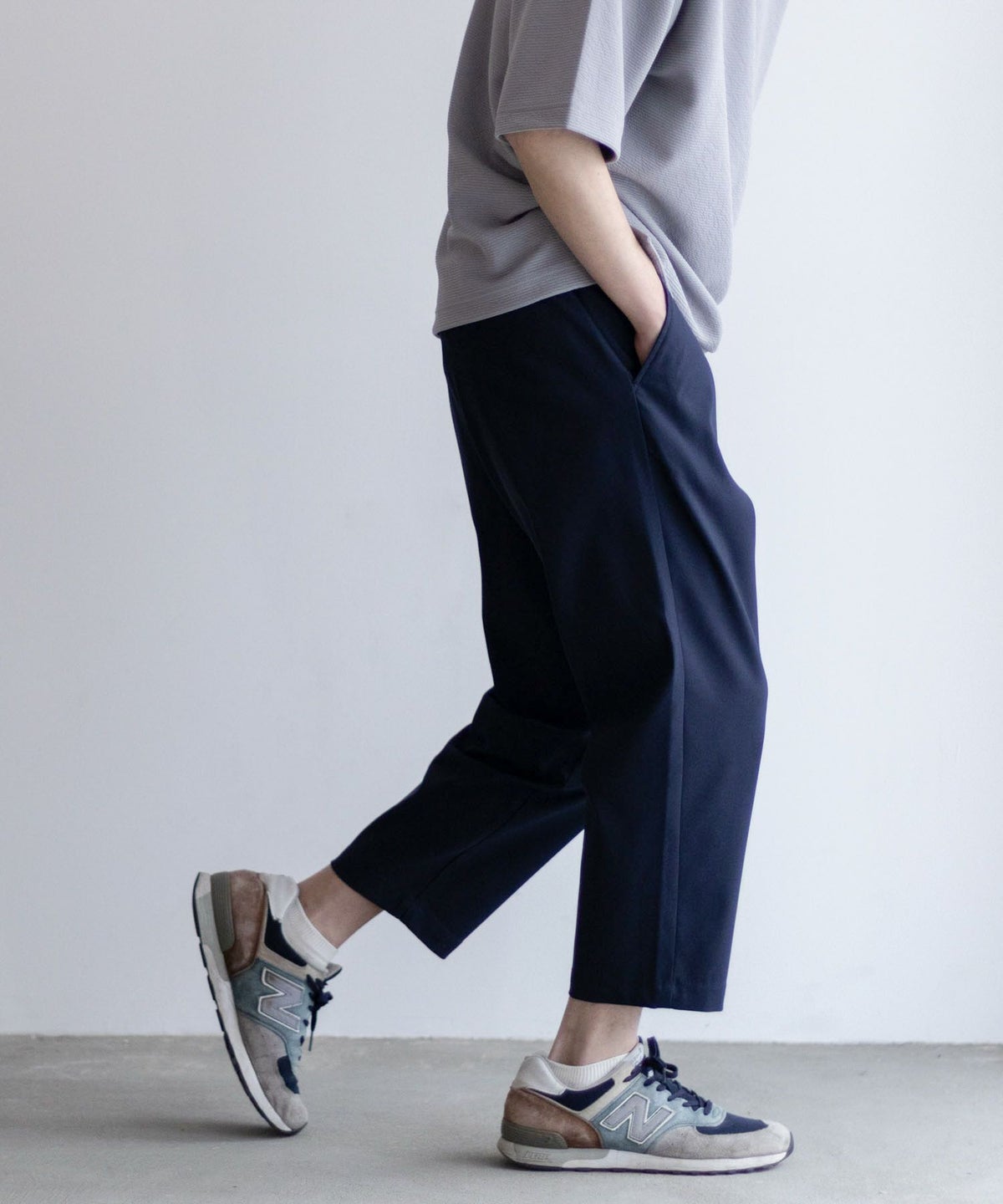 NAVY 毎日はきたくなるラクラクパンツ 「マイラク」クロップドパンツ メンズ