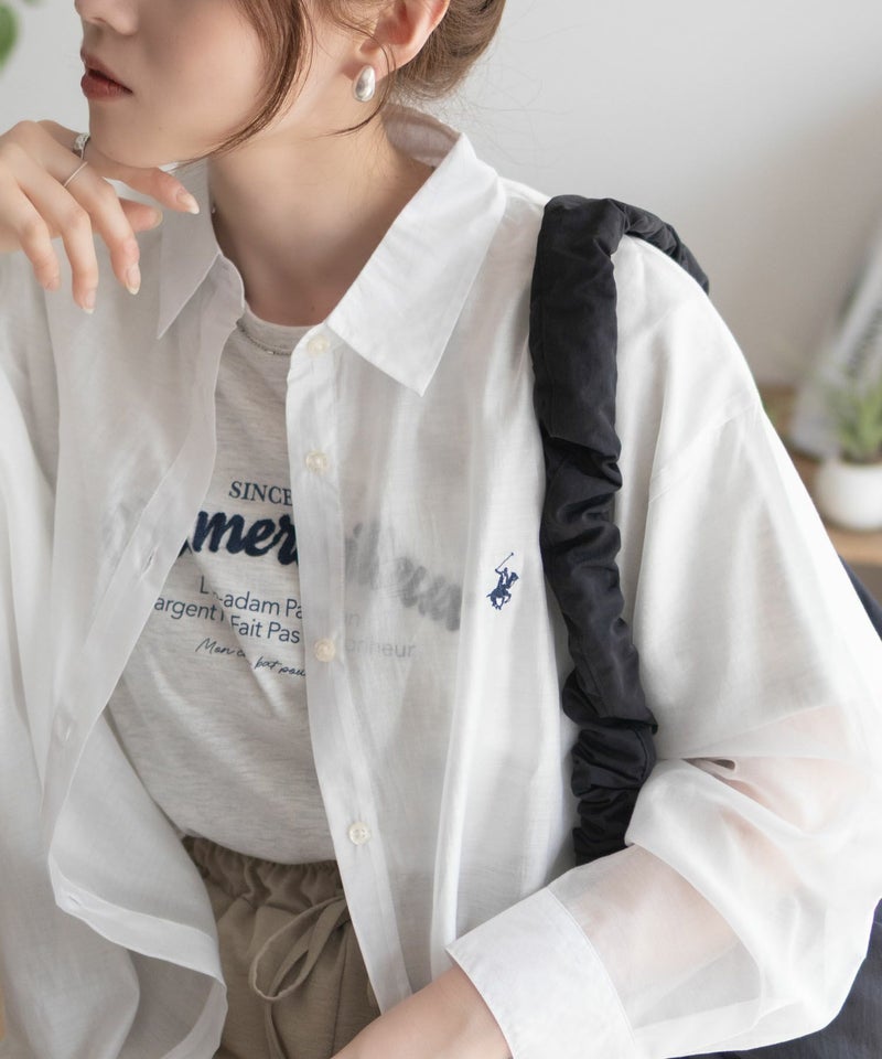 BEVERLY HILLS POLO CLUB シアー長袖シャツ レディース商品画像-2