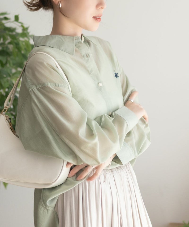 BEVERLY HILLS POLO CLUB  シアー長袖シャツ レディース商品画像-5