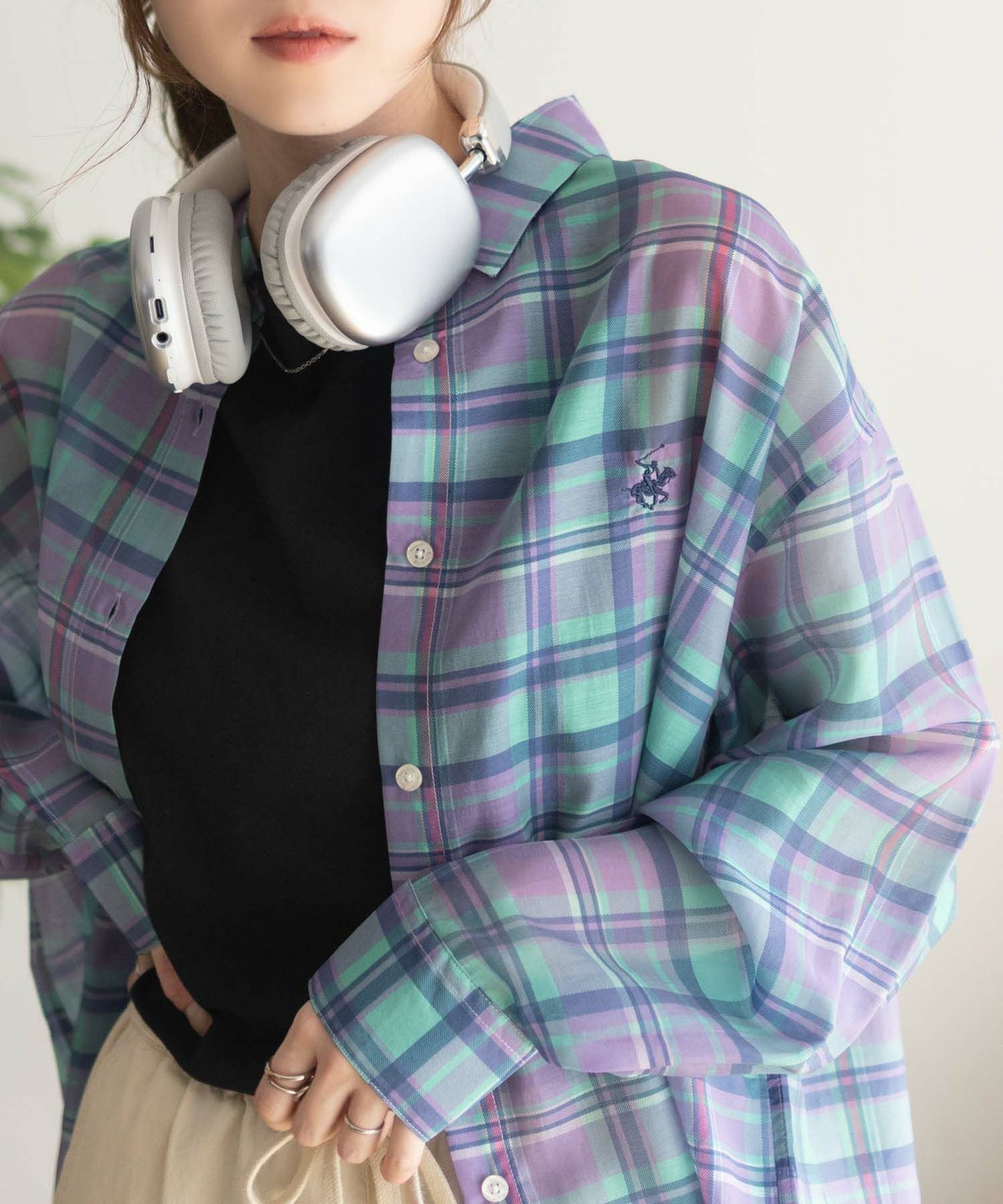 BEVERLY HILLS POLO CLUB シアー長袖シャツ レディース