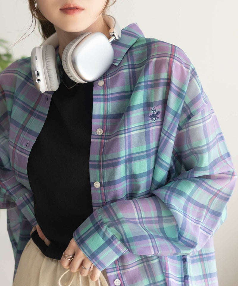 BEVERLY HILLS POLO CLUB  シアー長袖シャツ レディース商品画像-6