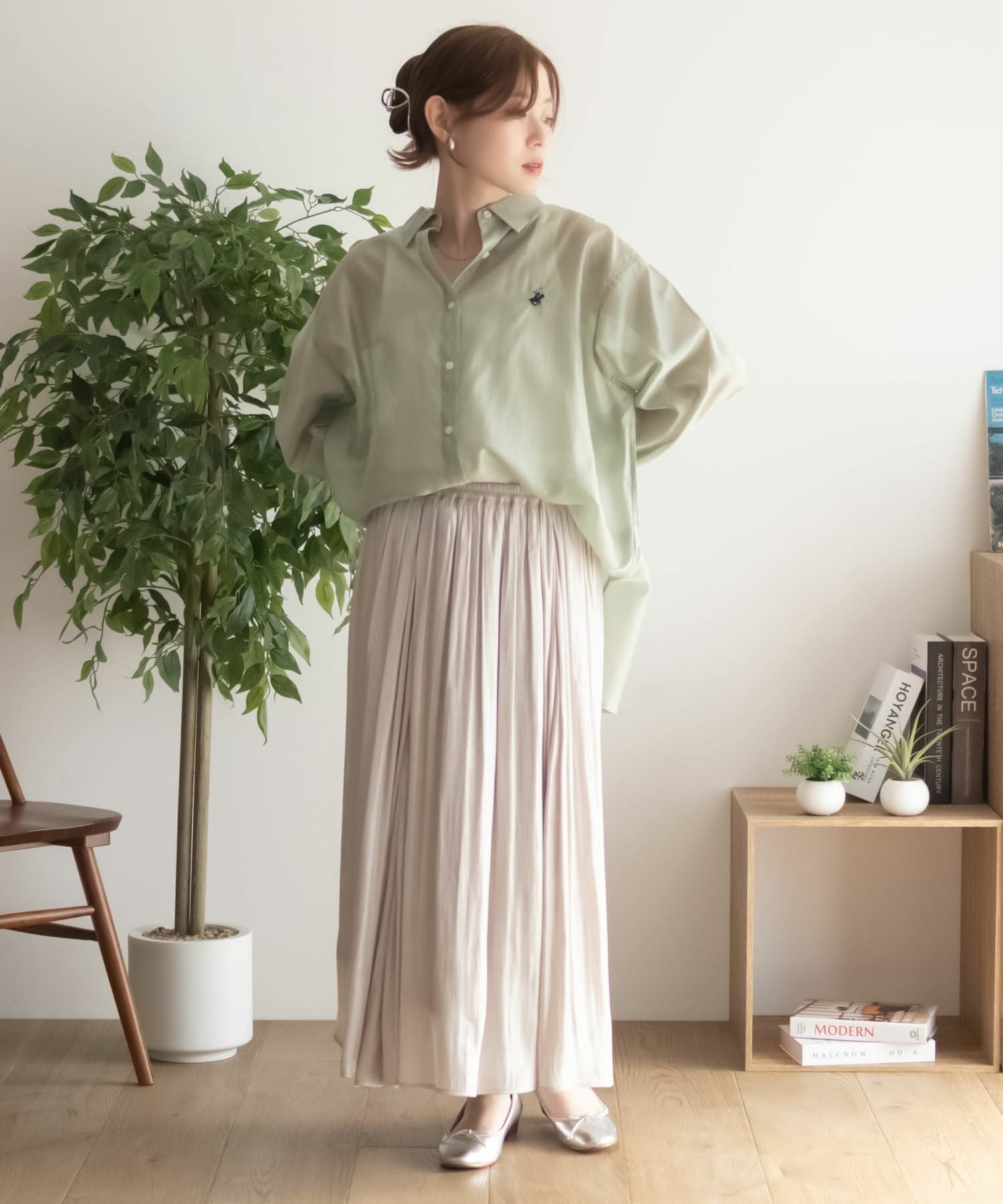 BEVERLY HILLS POLO CLUB シアー長袖シャツ レディース