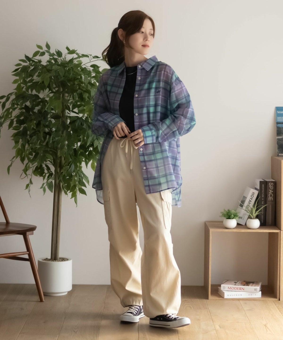 BEVERLY HILLS POLO CLUB シアー長袖シャツ レディース