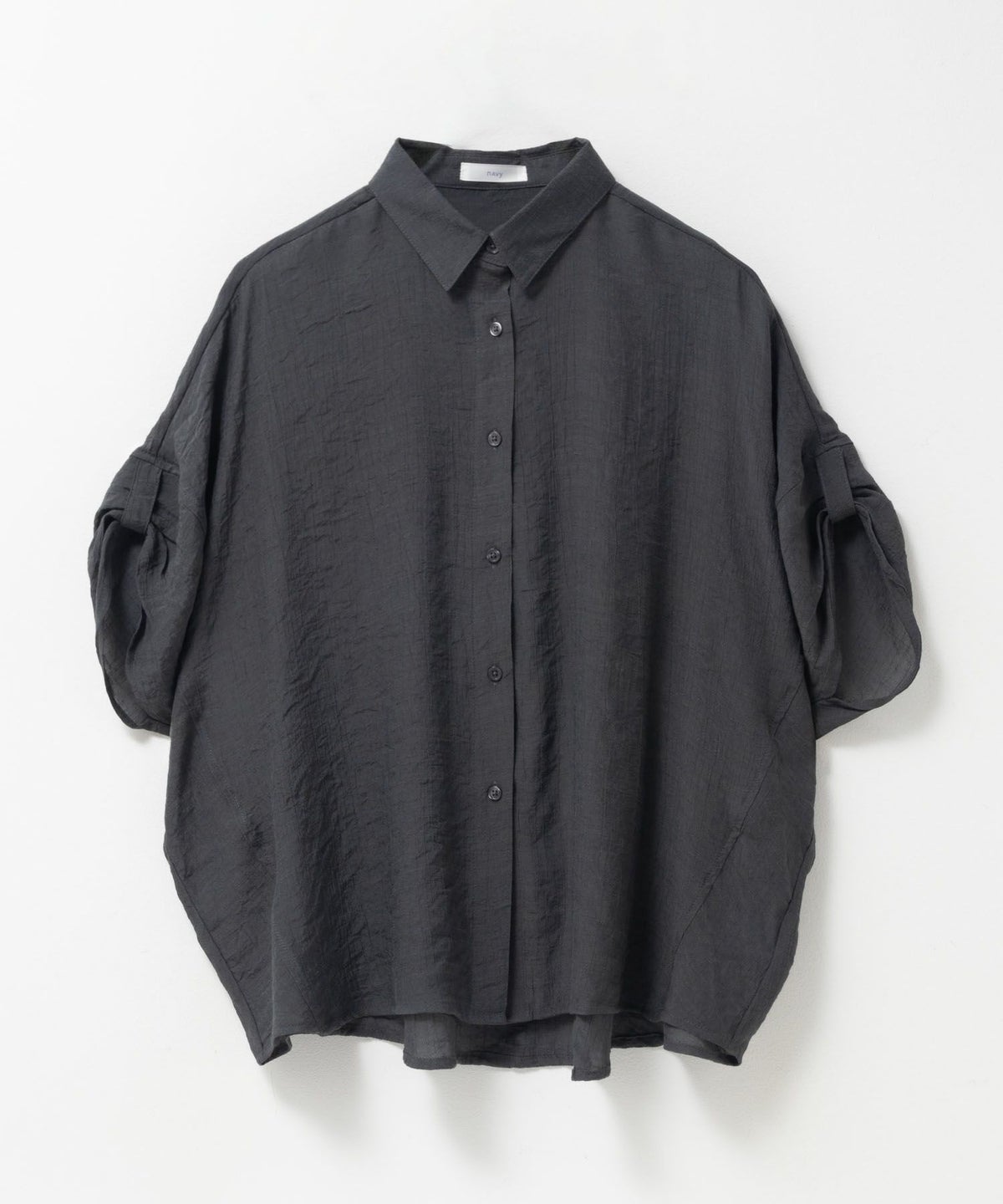 nAvy 袖リボン前開きシャツ レディース